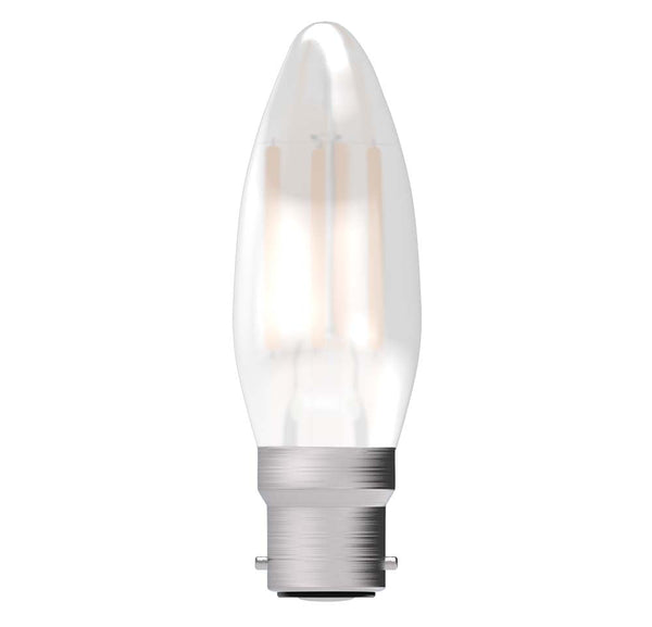 4W LED Filament Candle Lamp -  Satin BC 2700K