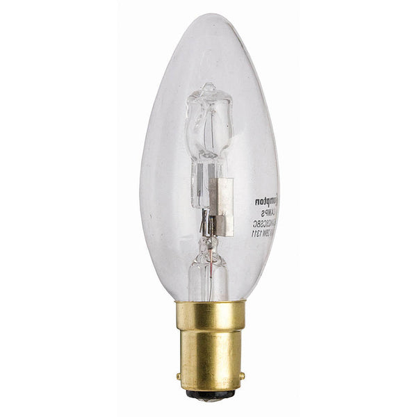 Dimmable Halogen Candle Lamp 42W SBC - Clear