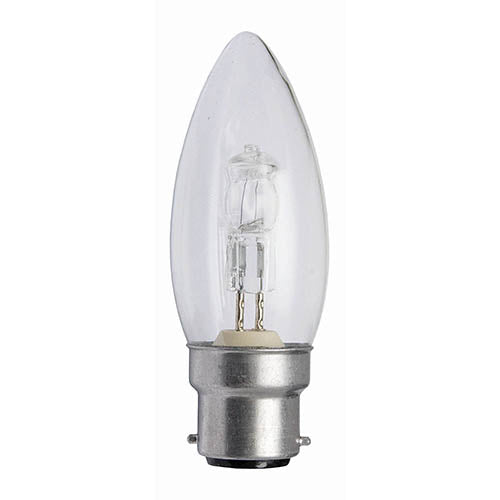 Dimmable Halogen Candle Lamp 42W BC - Clear
