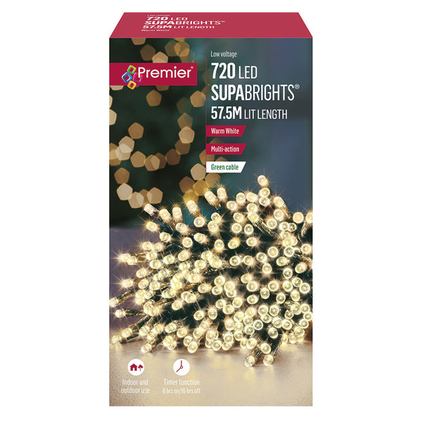 720 LED Warm White 8hr Timer Supabrights