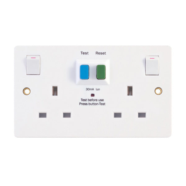 13A RCD Twin Switched Socket