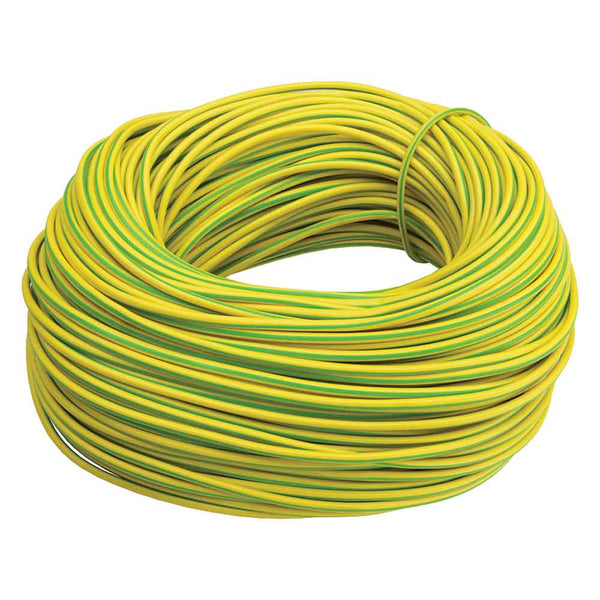 3mm PVC Cable Sleeving - Green / Yellow (Earth) - 5M Pack