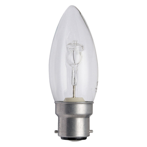 Dimmable Halogen Candle Lamp 28W BC - Clear